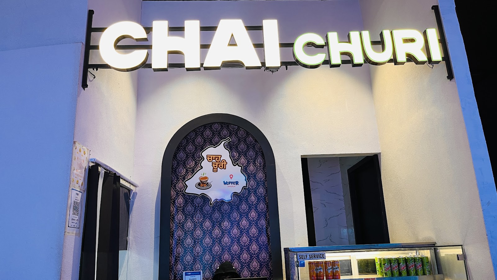 Chai Churi cafe counter inside Wopper