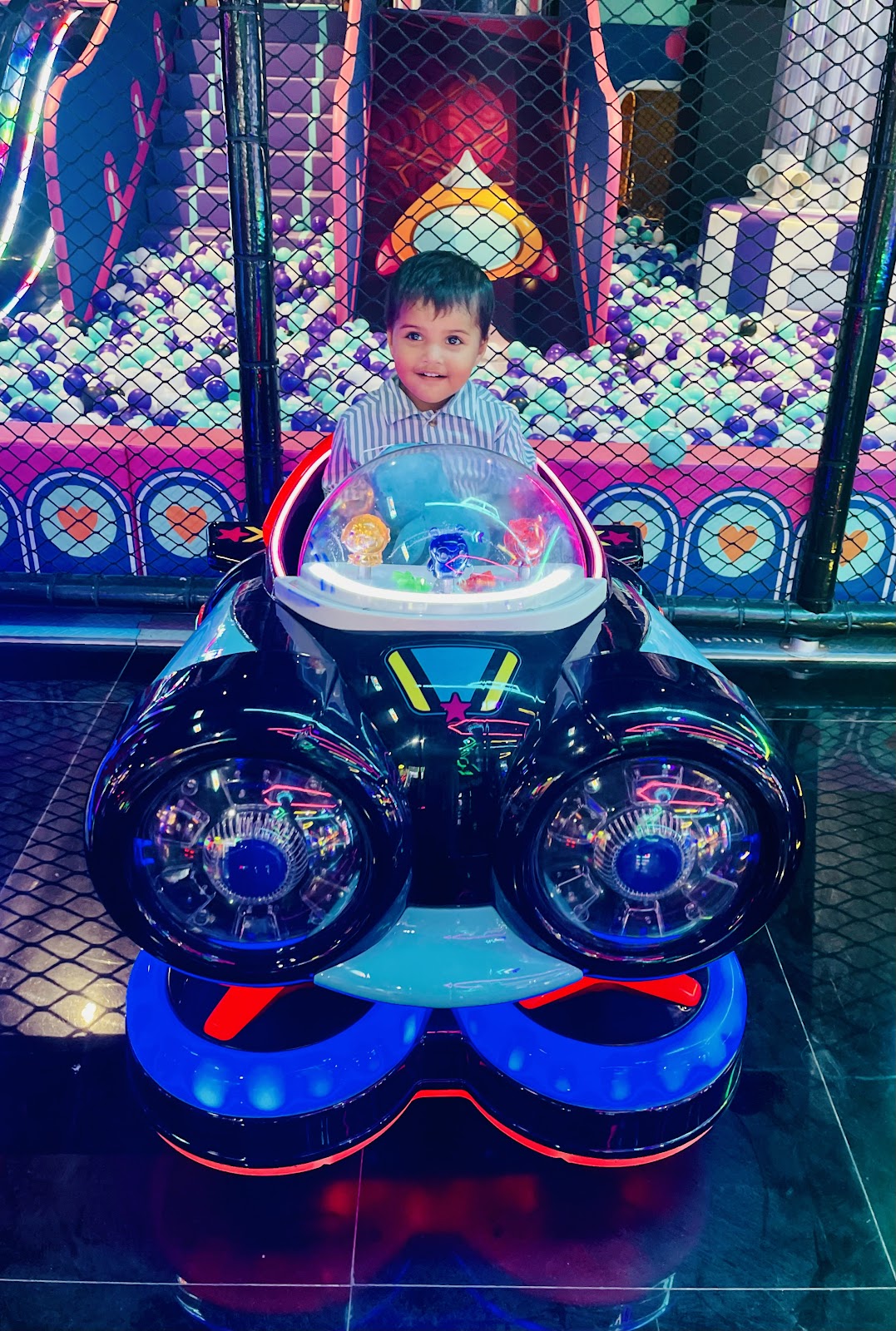 Toddler space rover kiddie ride