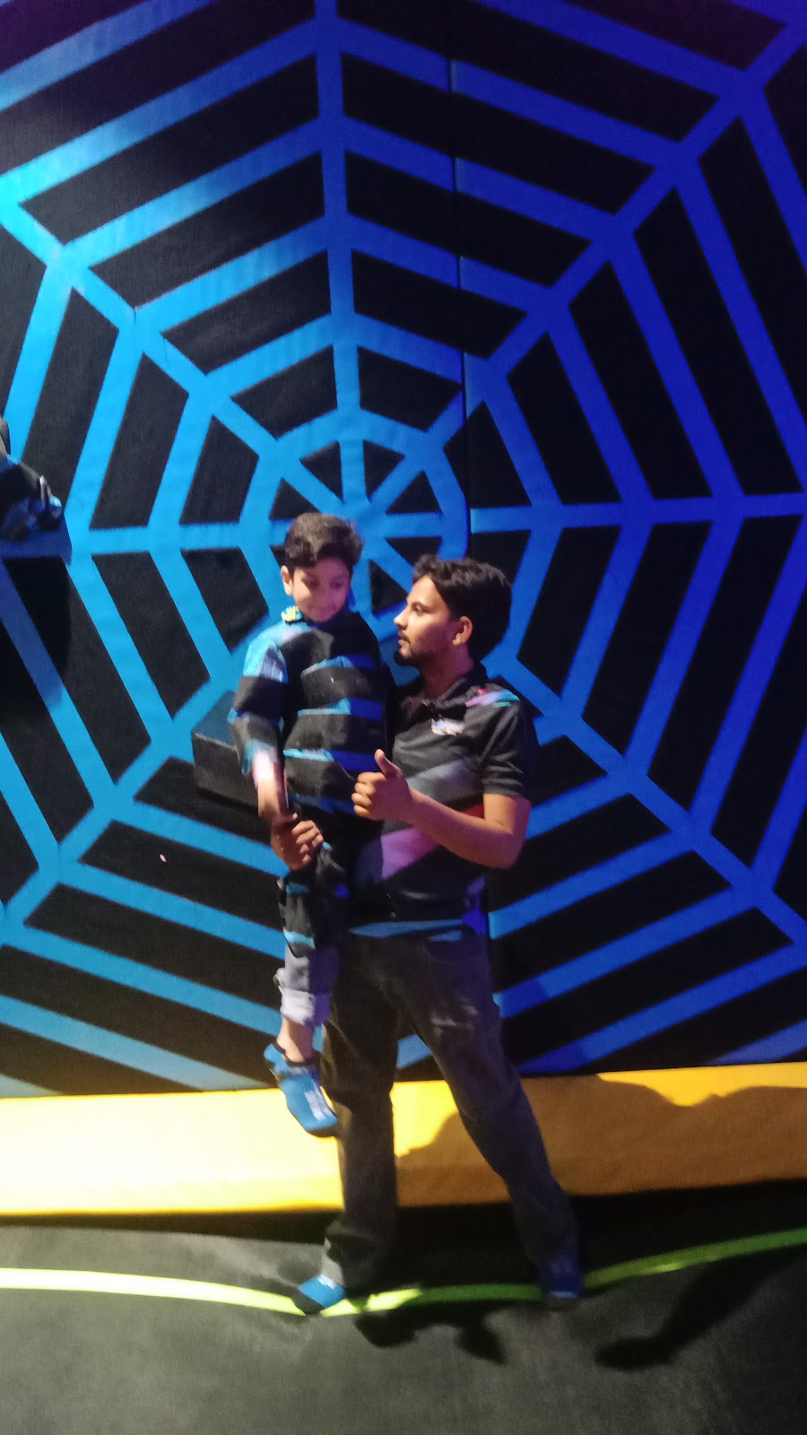 Spider web velcro wall arena